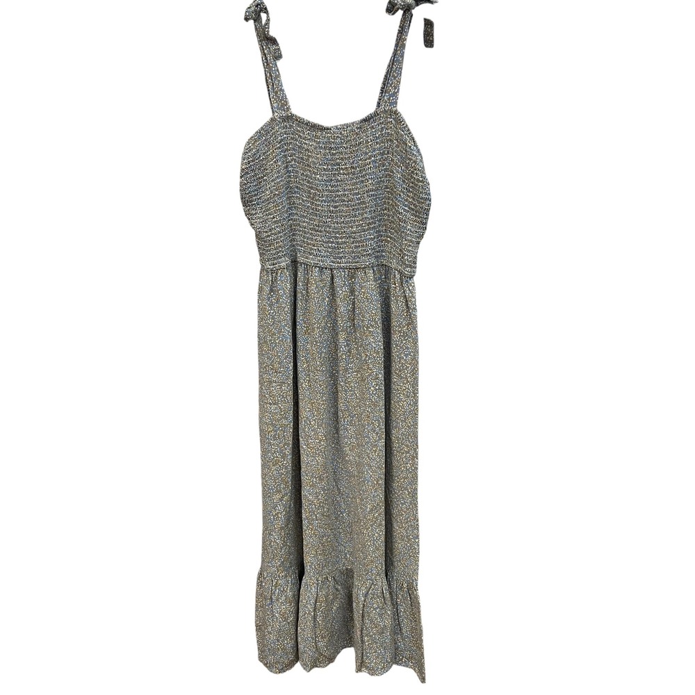 Jessica Simpson Smocked Midi Dress Floral Print Casual Sundress Summer L‎